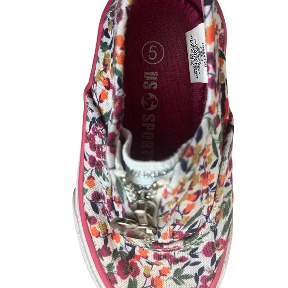 U.S. Sports Girls Floral Flats. Size: 5 Toddler- Multicolor. Good Condition. - Picture 6 of 7